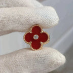 [Solara Jewelry] KLEEBALL MEDIUM 1 MOTIVE CARNELIAN DIAMANT Ohrringe