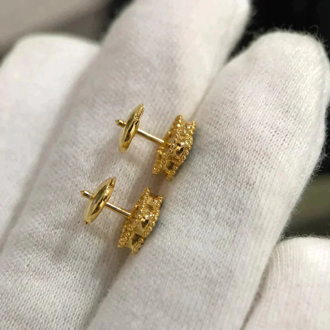 [Solara Jewelry ]クローバーミニ 9.5mm マラカイト ピアス