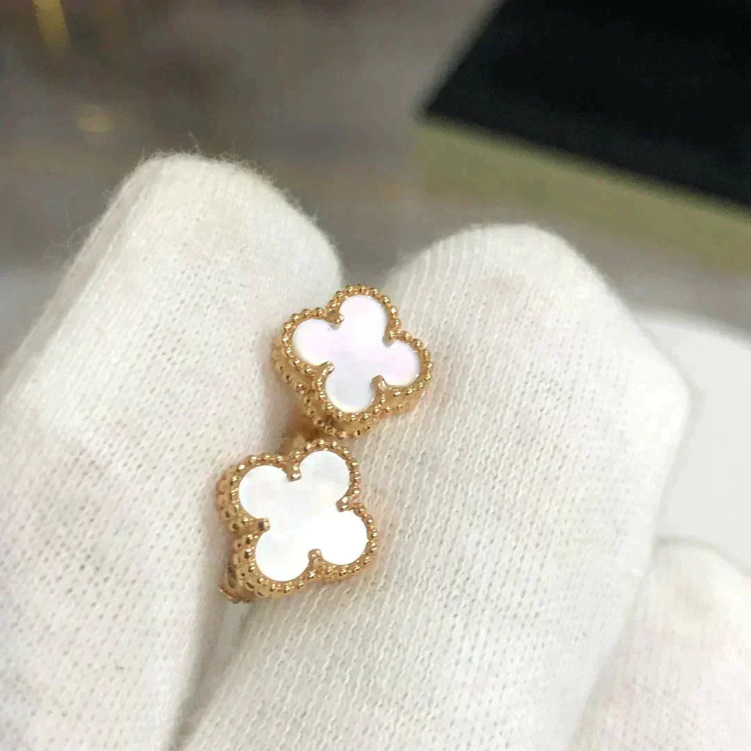 [Solara Jewelry ]KLEE MINI 9.5MM WEISSE PERLMUTT-OHRRINGE