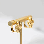 [Solara Jewelry ]CLOVER MEDIUM 1 MOTIFS LASER EARRINGS
