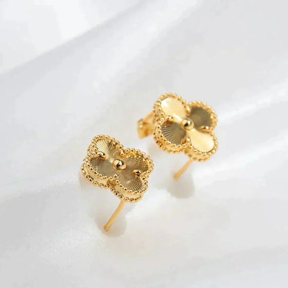 [Solara Jewelry ]CLOVER MEDIUM 1 MOTIFS LASER EARRINGS