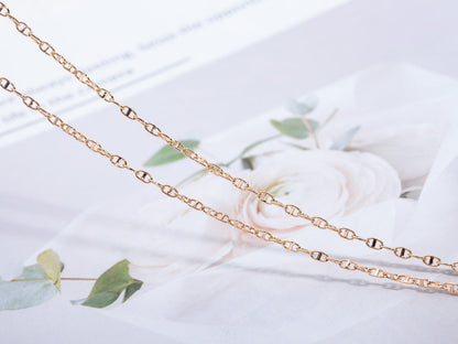 [Solara Jewelry ]ECHAPPEE NECKLACE PINK GOLD