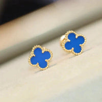 [Solara Jewelry ]CLOVER MINI 9.5MM TURQUOISE EARRINGS