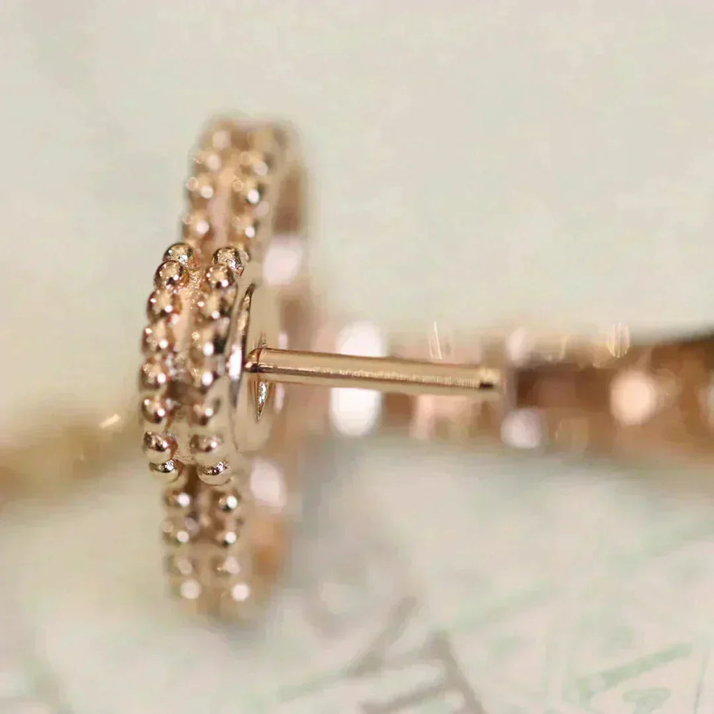 [Solara Jewelry ]クローバー ミディアム 1モチーフ フルダイヤモンド ピアス