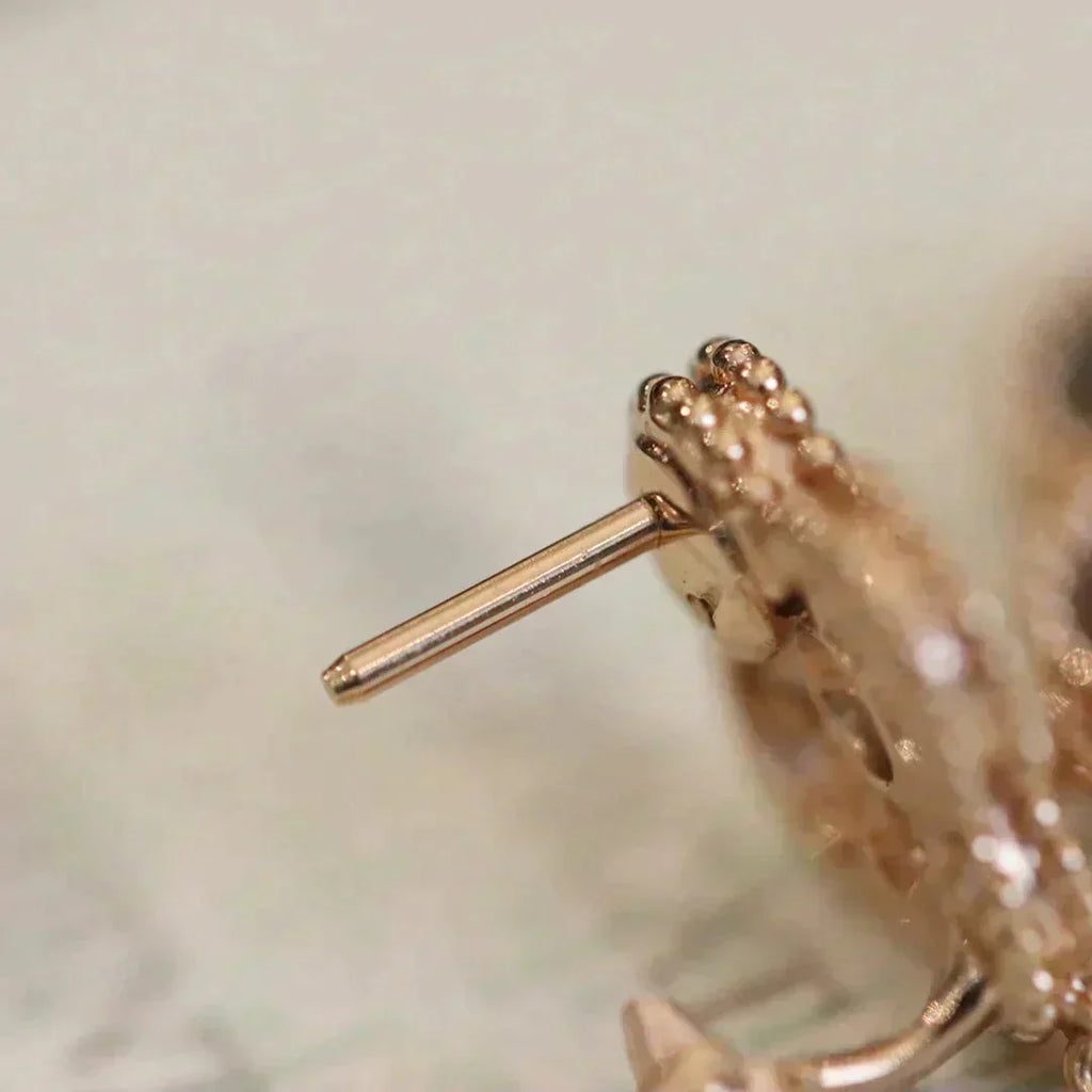 [Solara Jewelry ]クローバー ミディアム 1モチーフ フルダイヤモンド ピアス