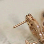 [Solara Jewelry ]クローバー ミディアム 1モチーフ フルダイヤモンド ピアス