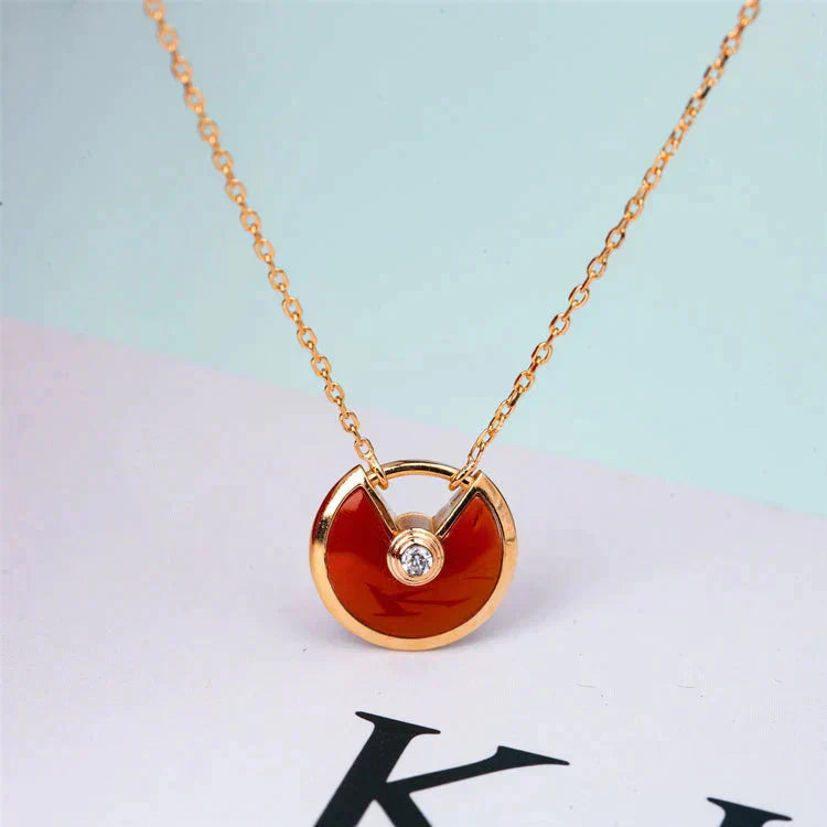 [ソララジュエリー ]アミュレット ゴールド カーネリアン オニキス ネックレス