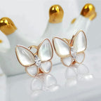 [Solara Jewelry ]SCHMETTERLING MOP DIAMANT OHRRINGE