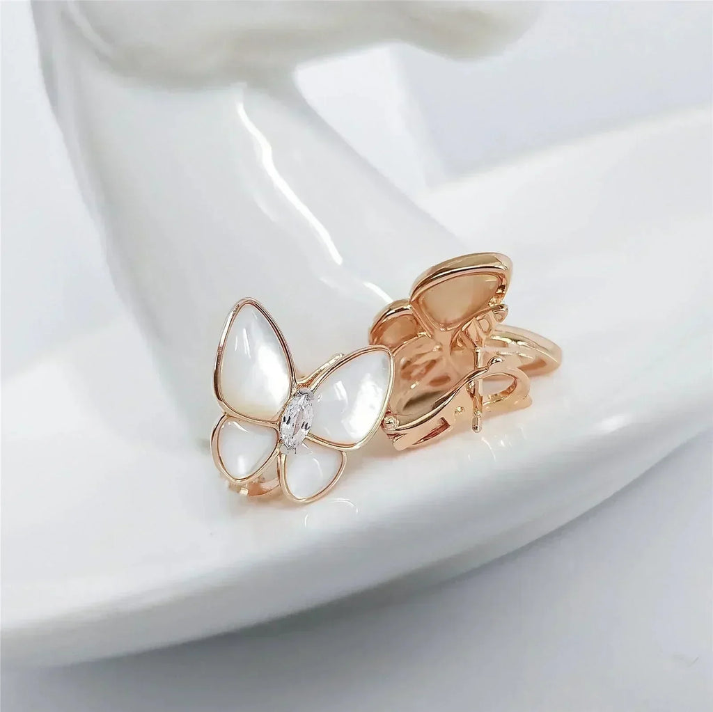 [Solara Jewelry ]SCHMETTERLING MOP DIAMANT OHRRINGE