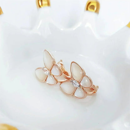 [Solara Jewelry ]BUTTERFLY MOP DIAMOND EARRINGS