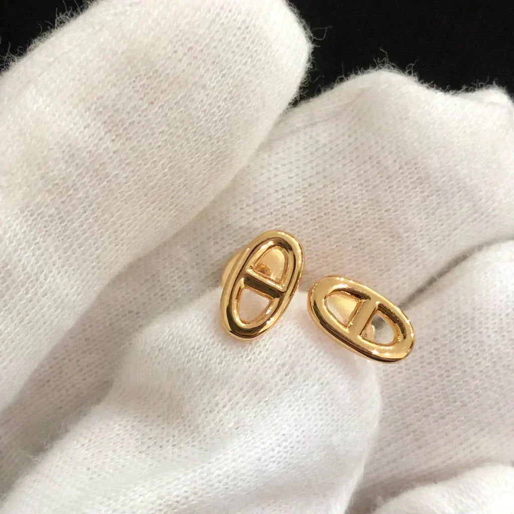 [Solara Jewelry ]CHAINE SMALL EARRINGS GOLD AND SILVER