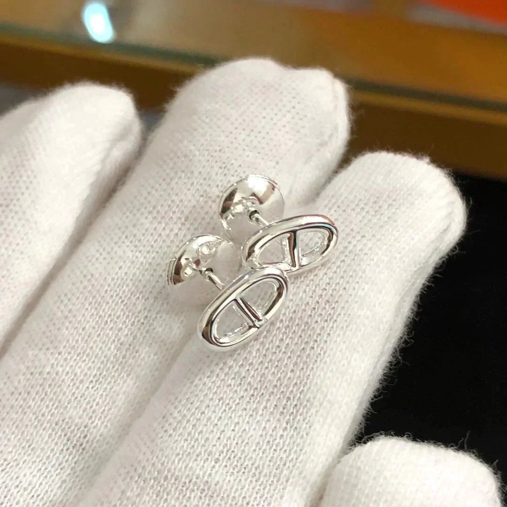 [Solara Jewelry ]CHAINE SMALL EARRINGS GOLD AND SILVER