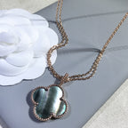 [Solara Jewelry ]KLEE 25MM GOLD DUNKLE PERLMUTT GROSSE KLEEHALSKETTE