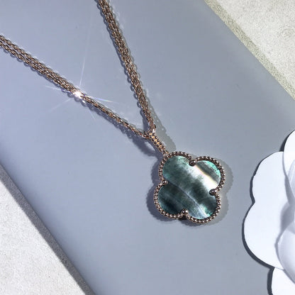 [Solara Jewelry ]KLEE 25MM GOLD DUNKLE PERLMUTT GROSSE KLEEHALSKETTE