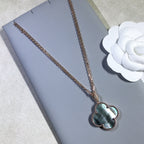 [Solara Jewelry ]KLEE 25MM GOLD DUNKLE PERLMUTT GROSSE KLEEHALSKETTE