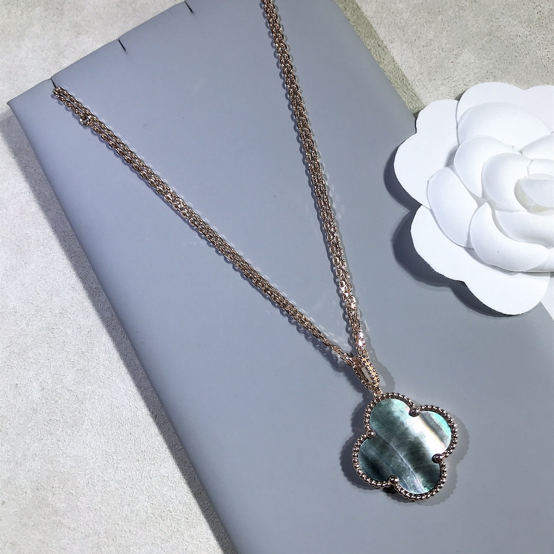 [Solara Jewelry ]KLEE 25MM GOLD DUNKLE PERLMUTT GROSSE KLEEHALSKETTE