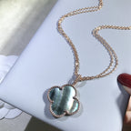 [Solara Jewelry ]KLEE 25MM GOLD DUNKLE PERLMUTT GROSSE KLEEHALSKETTE