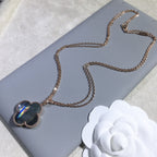 [Solara Jewelry ]KLEE 25MM GOLD DUNKLE PERLMUTT GROSSE KLEEHALSKETTE