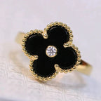 [Solara Schmuck] KLEEB LATT ONYX RING GOLD DIAMANT