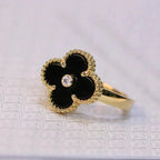 [Solara Schmuck] KLEEB LATT ONYX RING GOLD DIAMANT