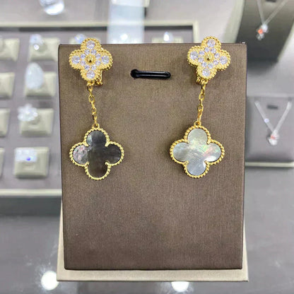 [Solara Jewelry ]CLOVER 2 MOTIFS DIAMANT-OHRRINGE (MEHRFACHAUSWAHL)