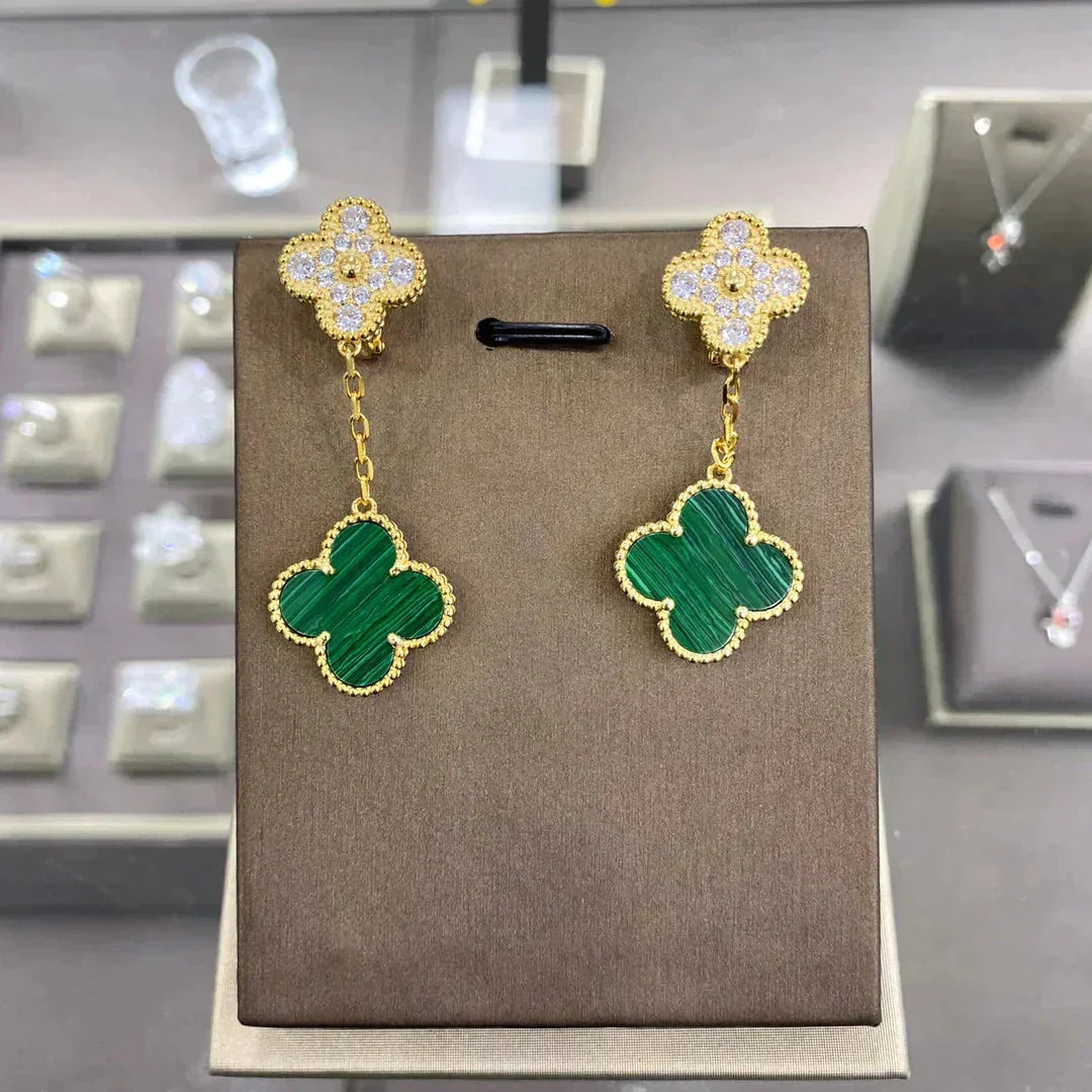 [Solara Jewelry ]CLOVER 2 MOTIFS DIAMANT-OHRRINGE (MEHRFACHAUSWAHL)