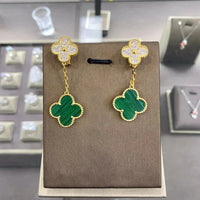 [Solara Jewelry ]CLOVER  2 MOTIFS  DIAMOND  EARRINGS (MULTIPLE CHOICESç´