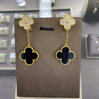 [Solara Jewelry ]CLOVER  2 MOTIFS  DIAMOND  EARRINGS (MULTIPLE CHOICESç´