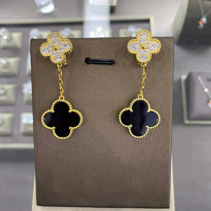 [Solara Jewelry ]CLOVER 2 MOTIFS DIAMANT-OHRRINGE (MEHRFACHAUSWAHL)