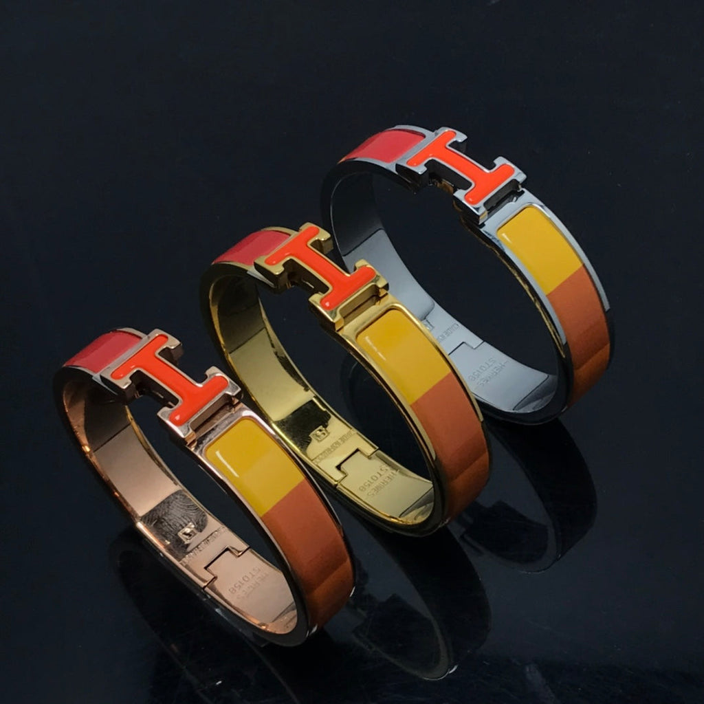 [Solara Jewelry ]H BRACELET ORANGE RAINBOW CERAMIC