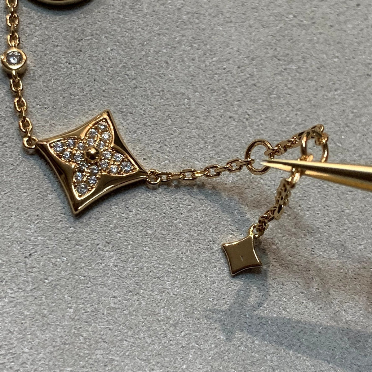 [Solara Jewelry ]スター＆サン 4モチーフ ゴールドダイヤモンドブレスレット