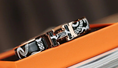 [Solara Jewelry ]H TARTAN BRACELET 12MM