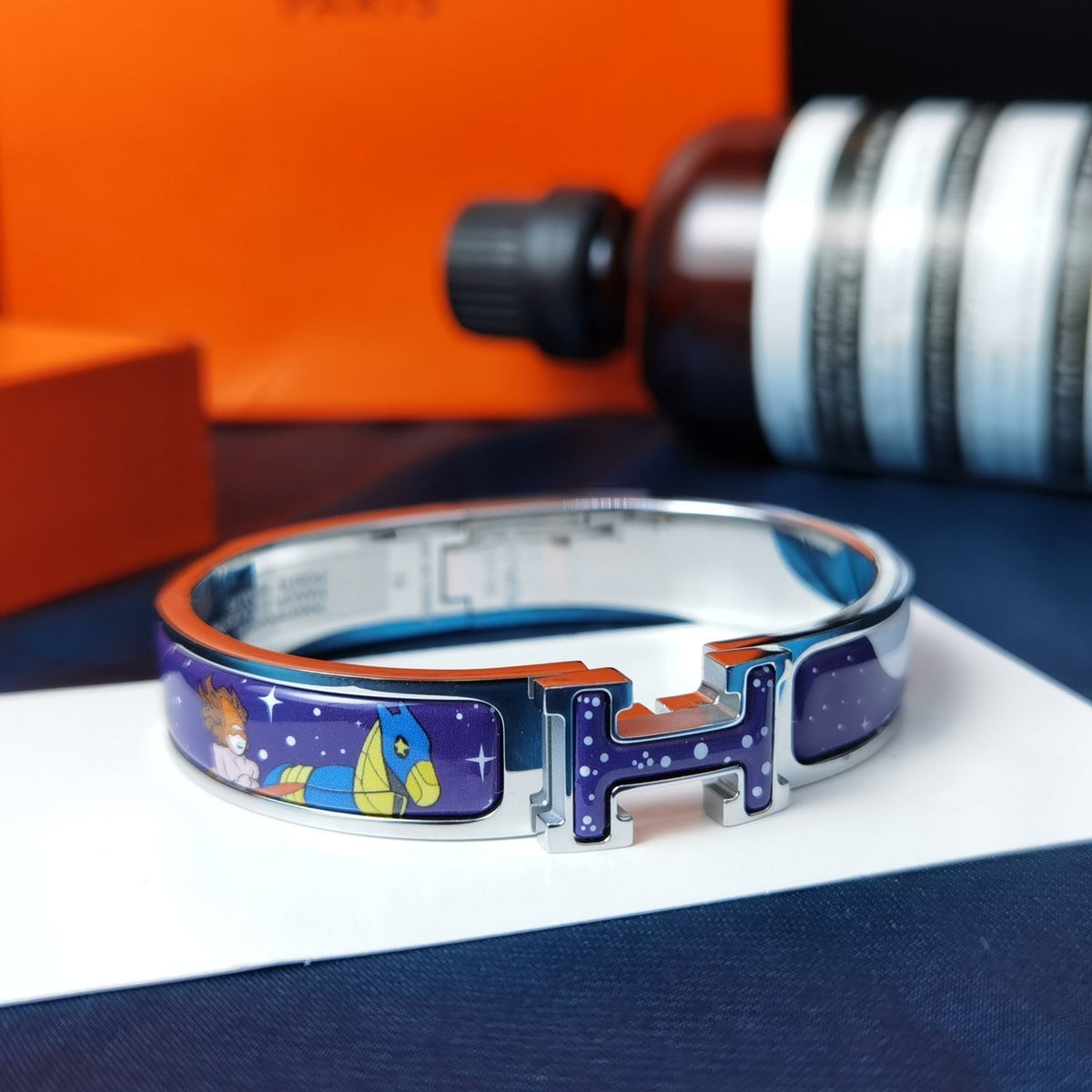 [Solara Jewelry ]H STAR AND MOON BRACELET 12MM
