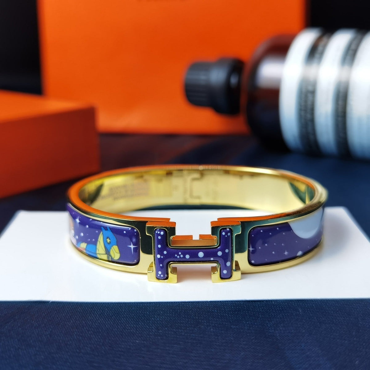 [Solara Jewelry ]H STAR AND MOON BRACELET 12MM