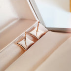 [Solara Jewelry ]スターMOPピンクゴールドイヤリング