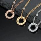 [Solara Jewelry ]LOVE ネックレス 16MM 2 ダイヤモンド