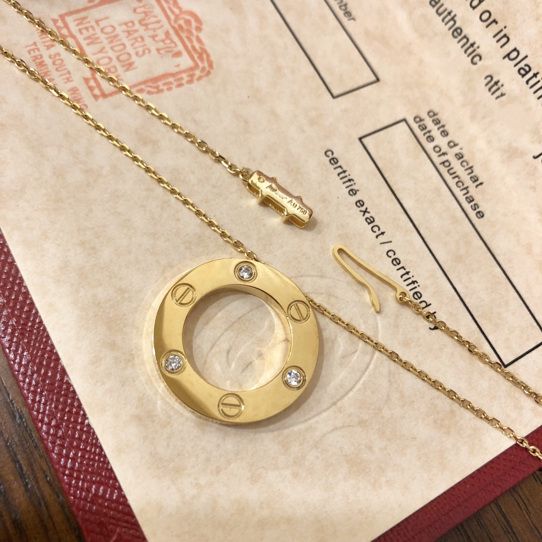 [Solara Jewelry] LIEBESKETTE 16MM 3 DIAMANTEN