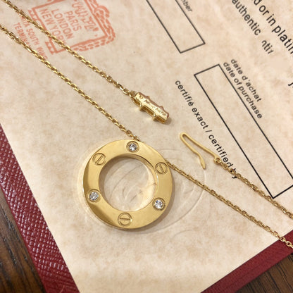 [Solara Jewelry] LIEBESKETTE 16MM 3 DIAMANTEN