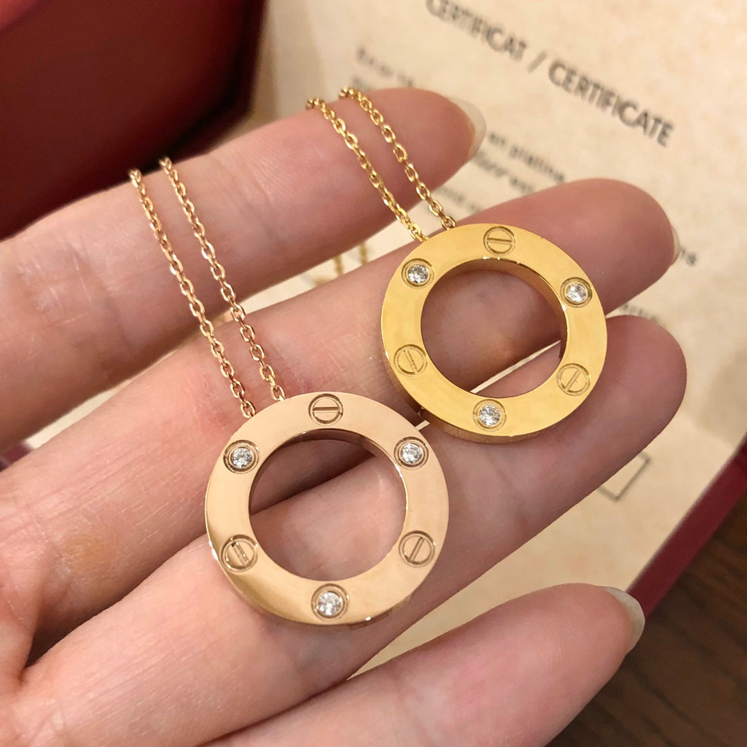 [Solara Jewelry] LIEBESKETTE 16MM 3 DIAMANTEN