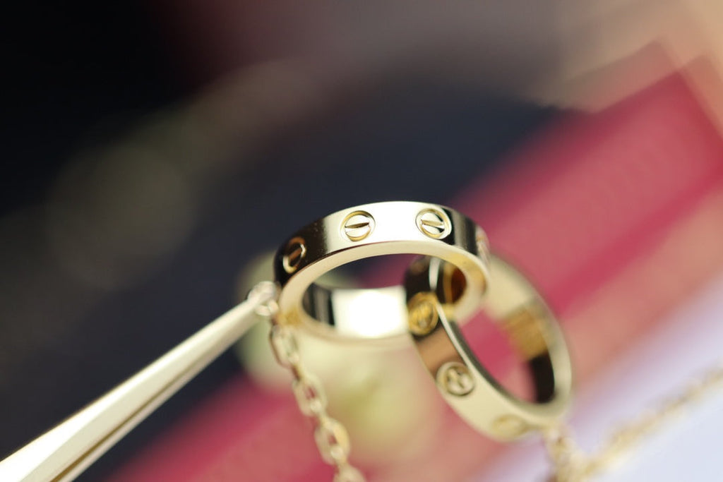 [Solara Jewelry ]ラブネックレス ダブルリング ゴールド