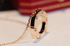 [Solara Jewelry ]LOVE ネックレス 16MM 6 ダイヤモンド ピンクゴールド
