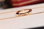 [Solara Jewelry ]LOVE ネックレス 16MM 6 ダイヤモンド ピンクゴールド