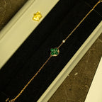 [Solara Jewelry ]サン マラカイト 1ダイヤモンド ピンクゴールド ブレスレット