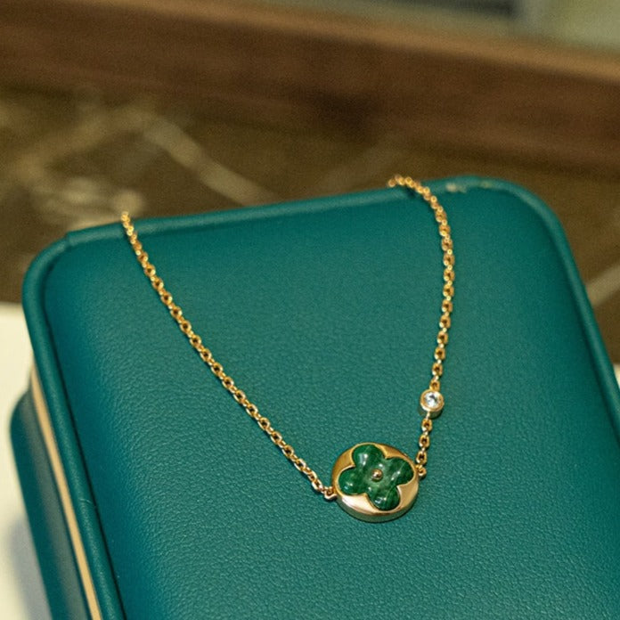 [Solara Jewelry ]サン マラカイト 1ダイヤモンド ピンクゴールド ブレスレット