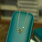 [Solara Jewelry ]サン マラカイト 1ダイヤモンド ピンクゴールド ブレスレット