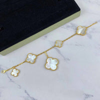 [Solara Jewelry ]MAGIC CLOVER MOP GOLD BRACELET 5 MOTIFS