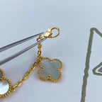 [Solara Jewelry ]マジッククローバーMOPゴールドブレスレット5モチーフ