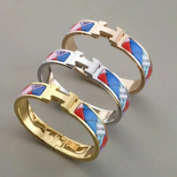 [Solara Jewelry ]H BRACELET DOTTED BORDER 12MM