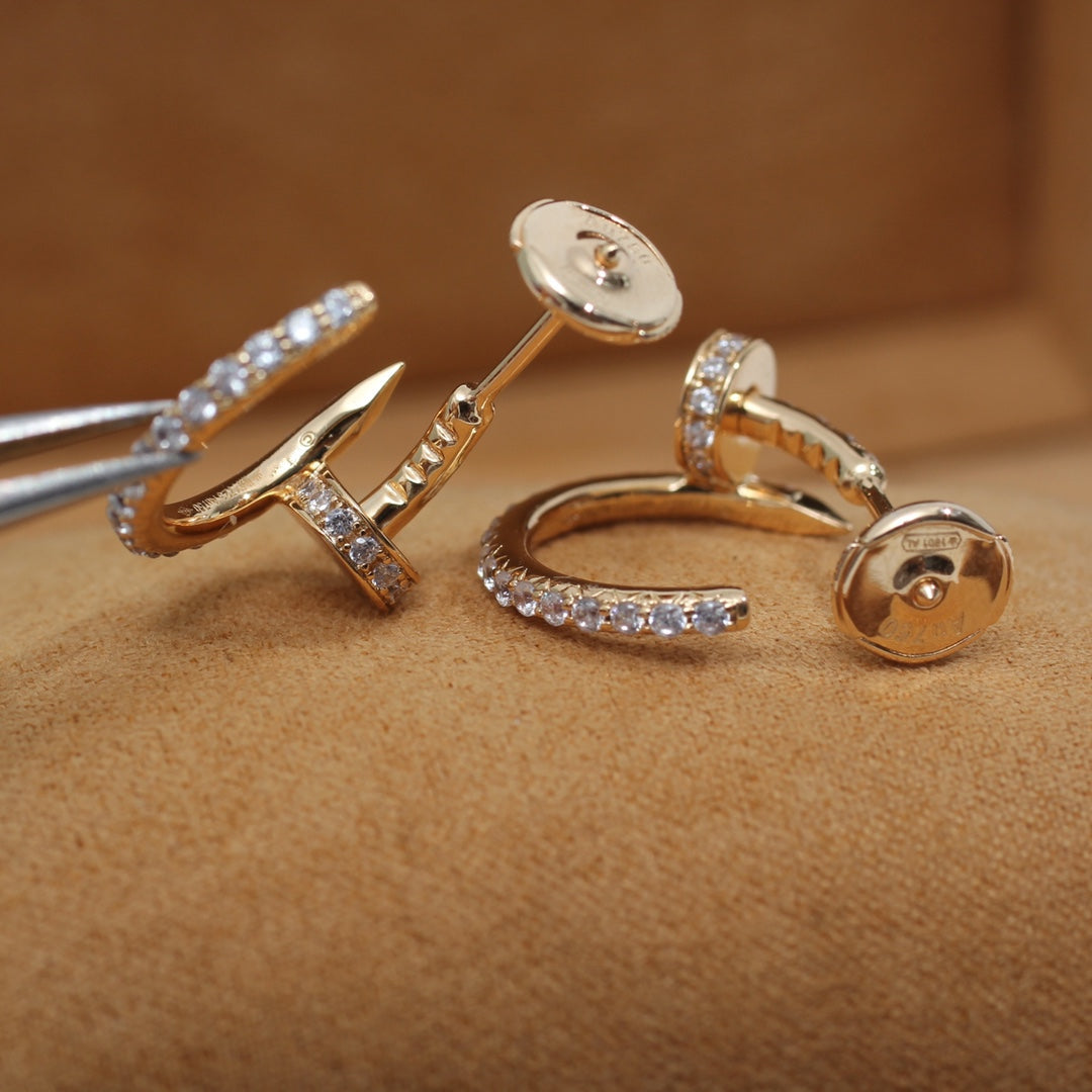 [Solara Jewelry ]JUSTE OHRRINGE 12.75MM ROTGOLD DIAMANT