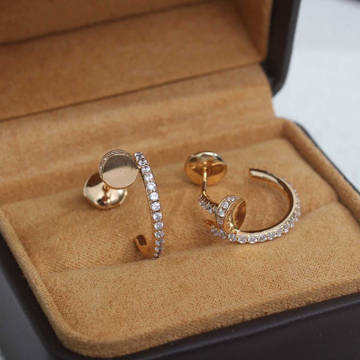 [Solara Jewelry ]JUSTE OHRRINGE 12.75MM ROTGOLD DIAMANT